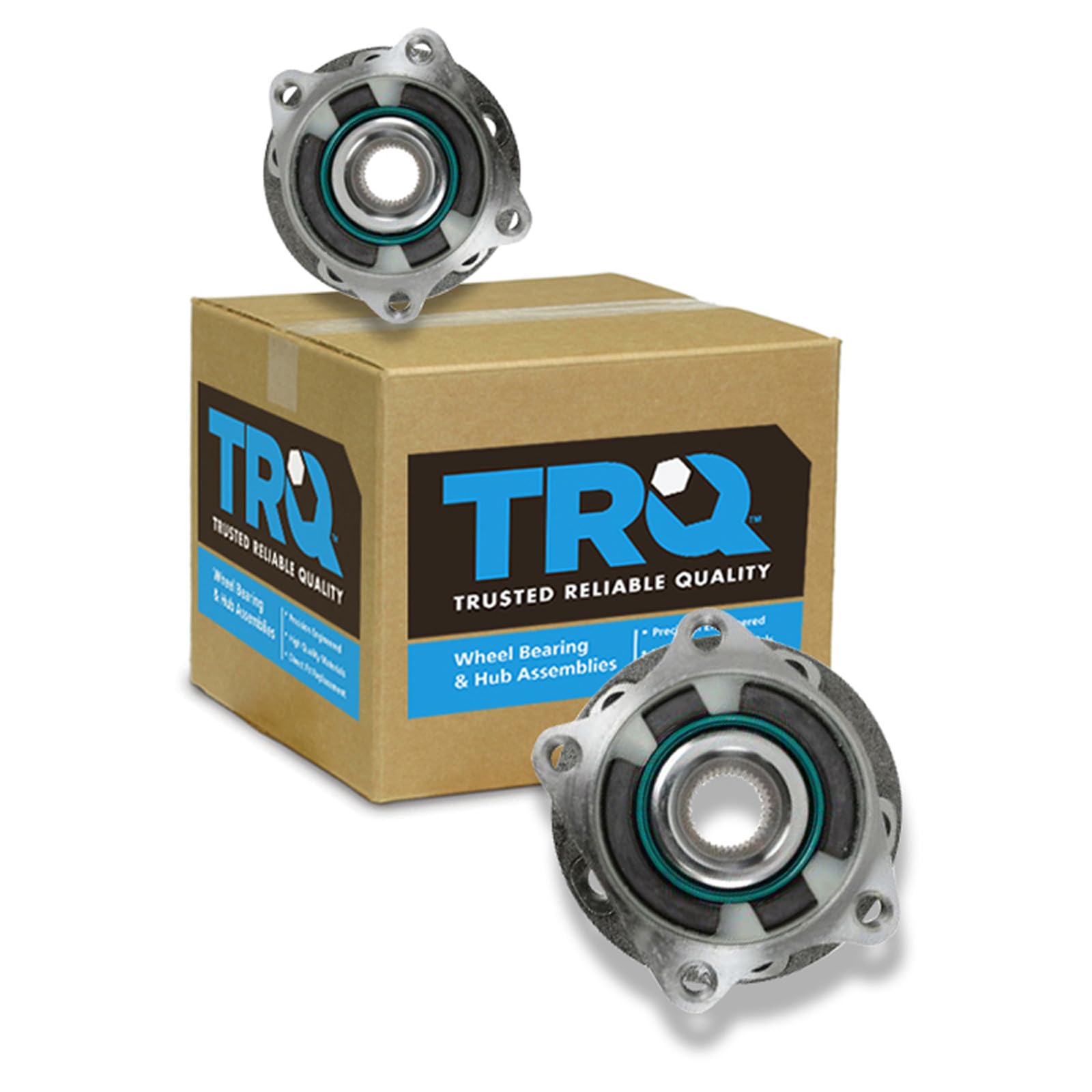 TRQ Rear Wheel Bearing and Hub Assembly Set 2 Piece