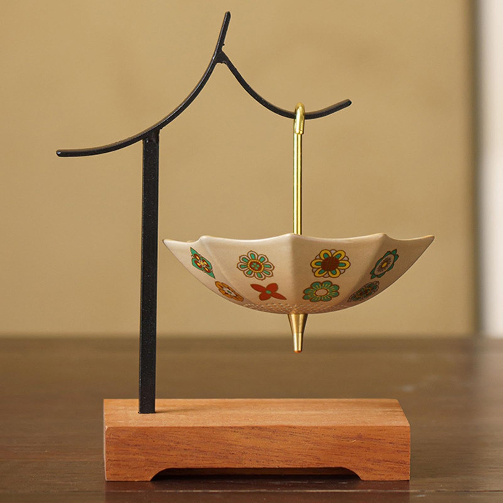 Teesieb, Keramik-Teesieb in Regenschirmform und Basis mit Haken, Teesieb für losen und losen Tee, geeignet zum Kochen, Aufgießen, Verwendung in Spüle, Strand, Büro, Zuhause, Reisen und Küche