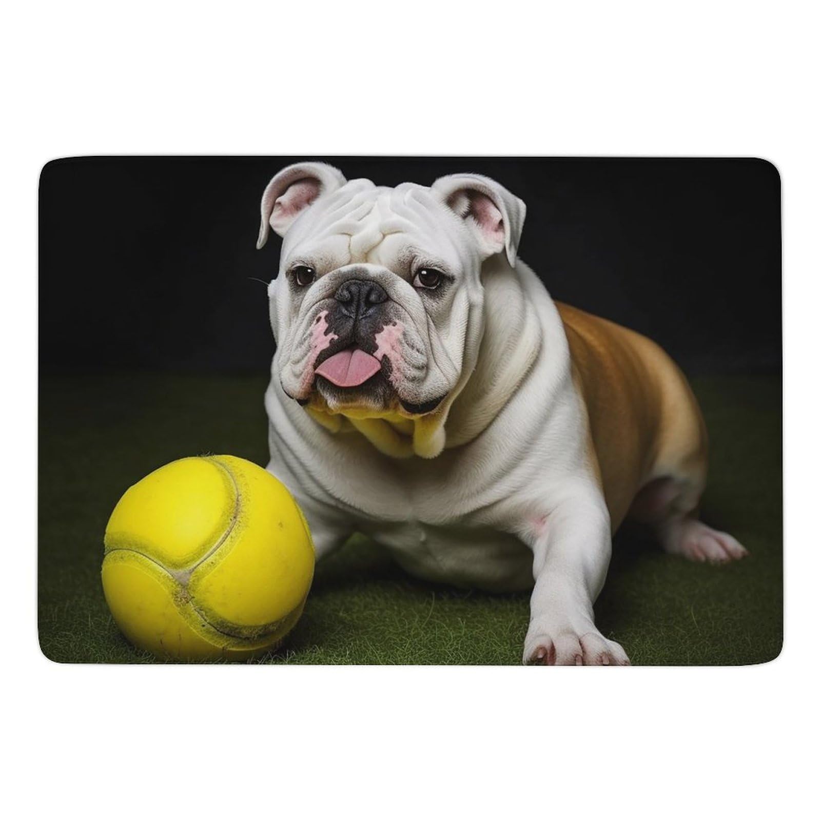 Tapis de sol bouledogue lavable en velours corail contre les sols froids