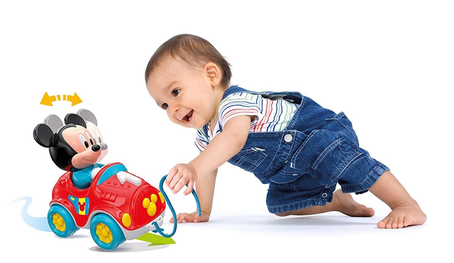 Clementoni - Baby Disney Arrastre Baby Mickey - juguete bebé de Disney a partir de 10 meses (17208)