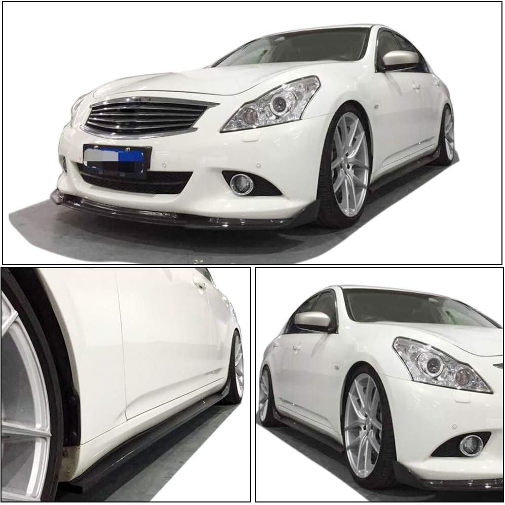 Side Skirts Compatible with Infiniti G37 Sedan 2009-2013 Non-Journey Carbon Fiber CF Under Door Rocker Panels Valance Extension Lip Factory Outlet g