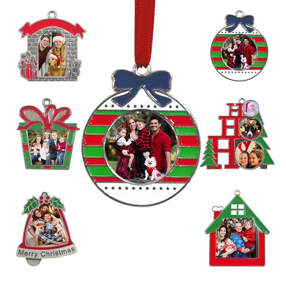 Personalised Christmas Bauble - Round Shape Christmas Photo Ornaments for Tree, Xmas Gifts for Mom, Dad, Kids & Pets