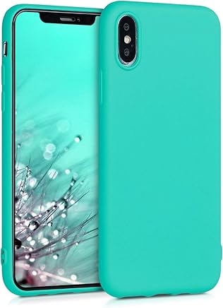 kwmobile Funda para Apple iPhone XS - Carcasa para m?vil en [TPU Silicona] - Protector [Trasero] en [Turquesa ne