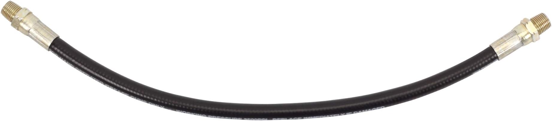 GROZ Grease Gun Hose with Zinc Plated Steel End Connections | Ideal for use in Tight Spaces with Hand Operated Grease Guns| Hose Length: 500 mm |Highly Flexible |Thermoplastic Construction| GHC-20/B