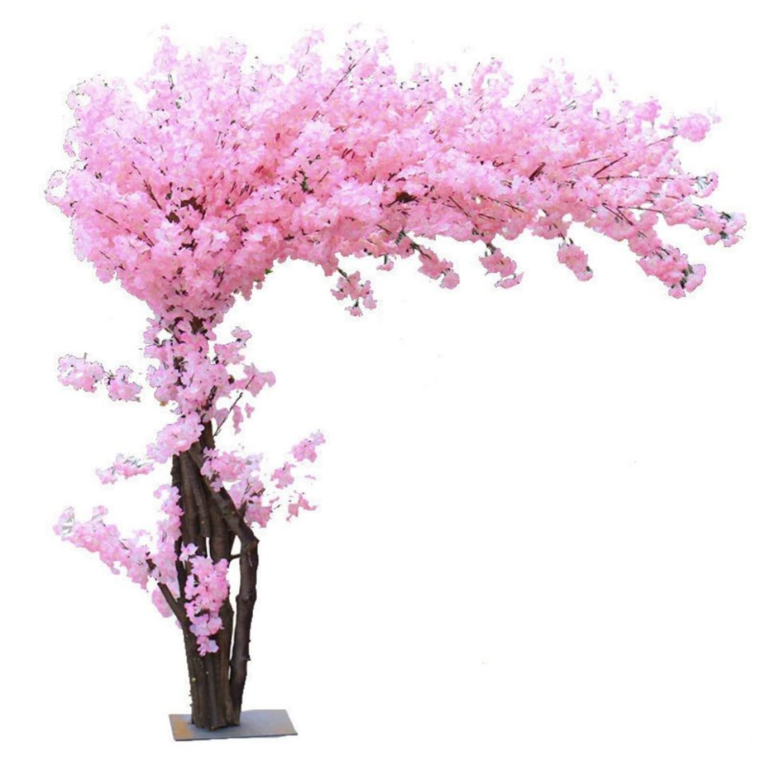 Miaoxiao Pink Artificial Tree Large Cherry Blossom And Dense Artificial Peach Tree With Solid Wood Trunk-Suitable For Indoor Family Living Room Artificial Plants,,1.8M High* Extends 1.6M