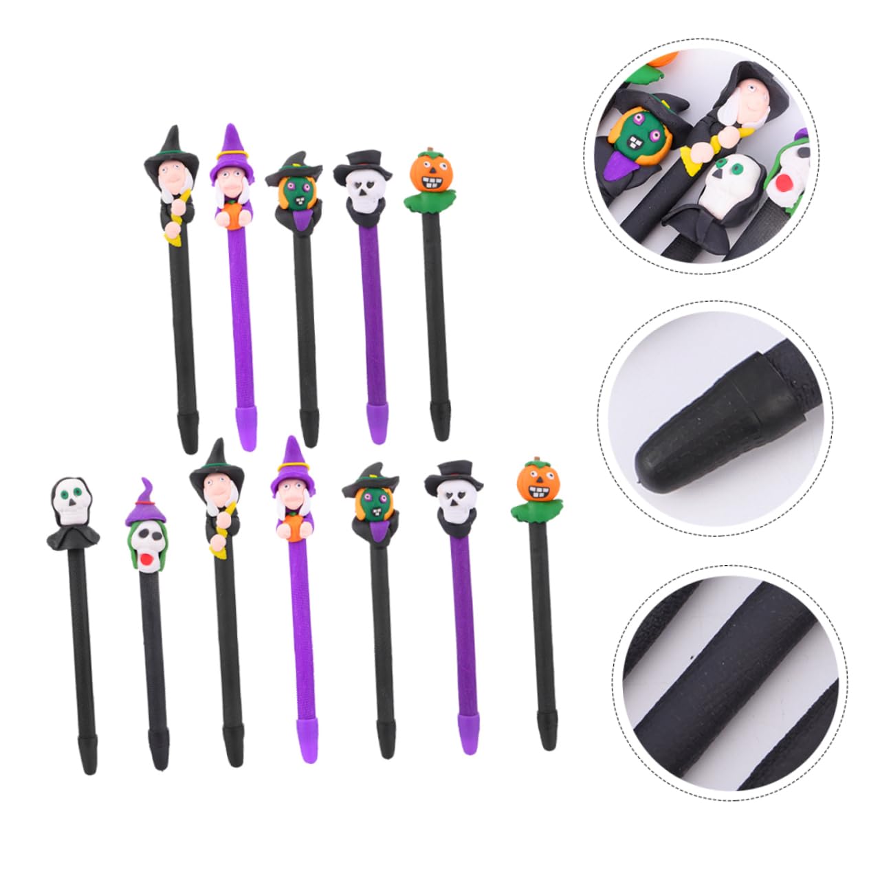 Operitacx 2 Set Penna A Sfera Di Halloween Marcatori Evidenziatori Adesivi Esposizione Gel Kit Penna A Sfera Creativa Di Halloween Scrivere Penna A Sfera Argilla Polimerica 12 Pezzi * 2