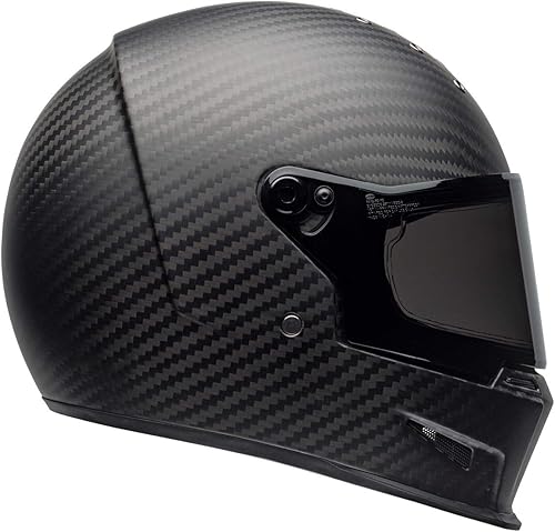 Bell Eliminator Carbon Street Cascos, M/ L, Negro mate Matte Black Carbon,Brillo Deathspray Negro/Blanco,Mate