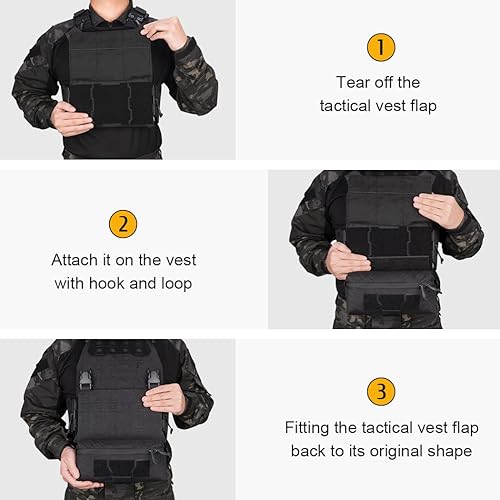 Miniatura 5 de IDOGEAR Bolsa táctica con gancho y bucle para JPC CPC AVS chaleco de herramientas de utilidad riñonera