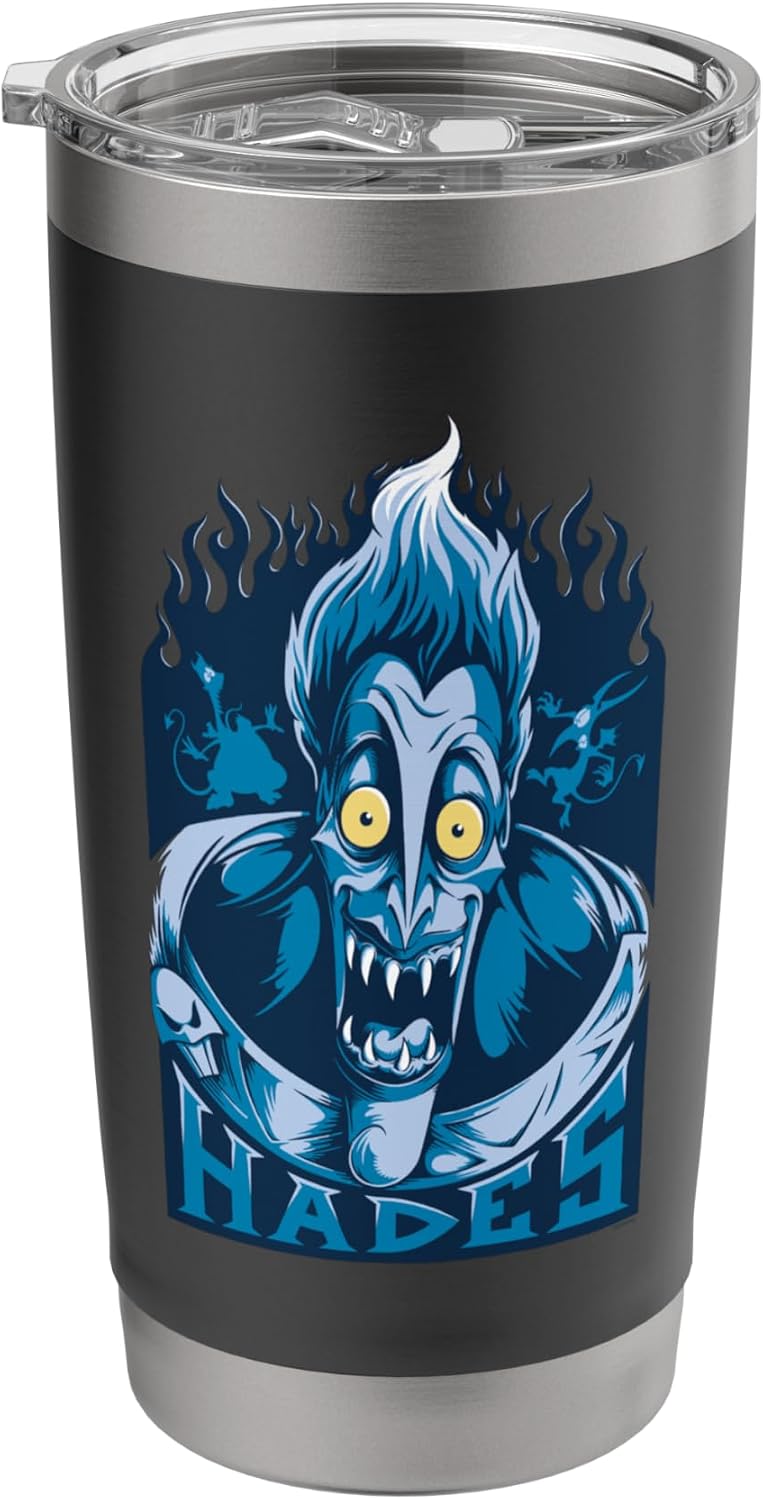 Disney Villains Hades Hercules Blue Flames with Pain & Panic Stainless Steel Insulated Tumbler