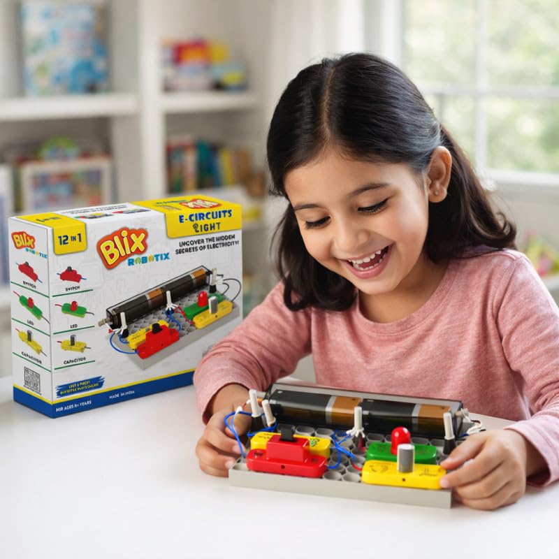 Image of Blix E-Circuits Light, STEM Robotics Toy with 18 Components for Kids Aged 8+. Educational Robotic to Teach How Light-Based Circuits Work