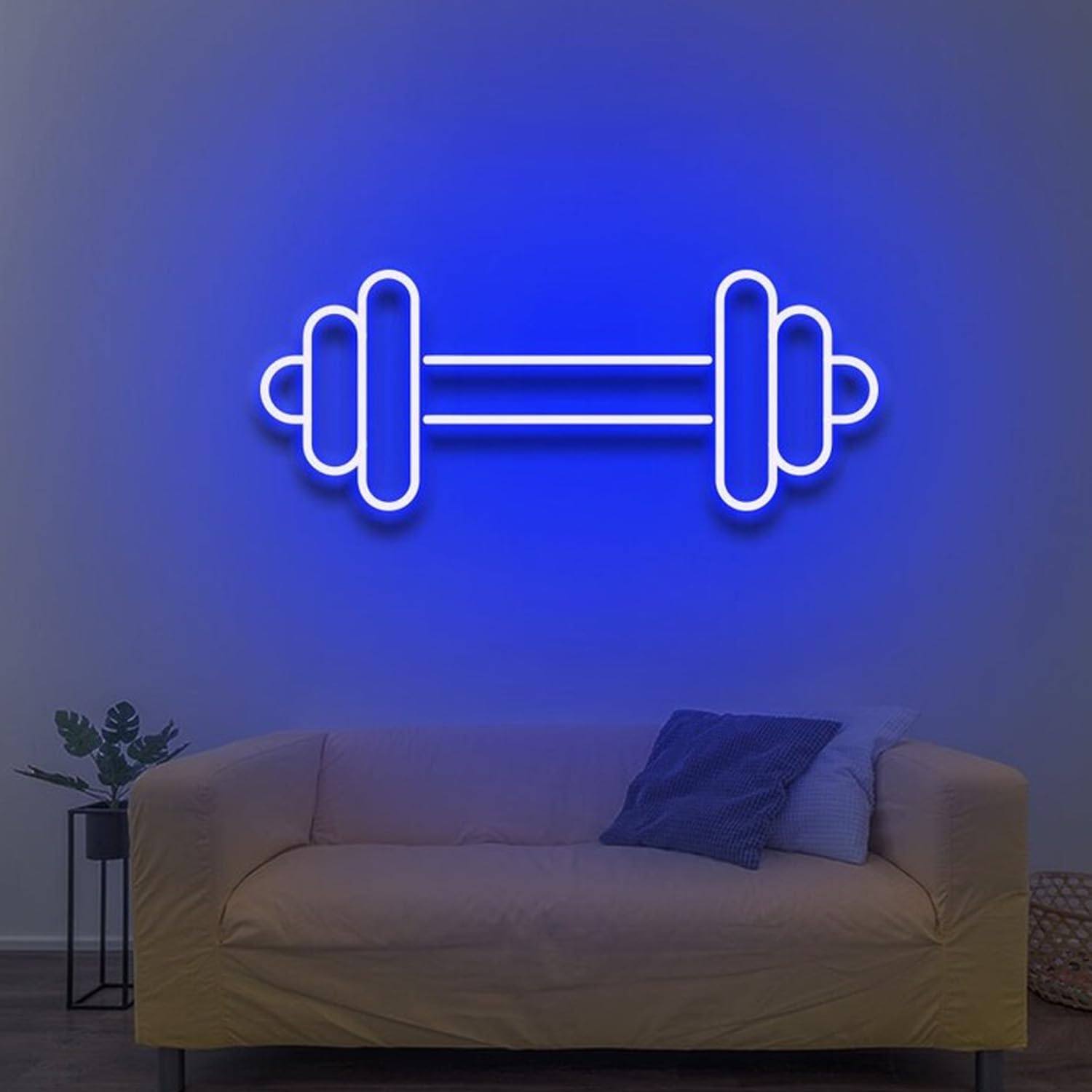 GYM neon sign Dumbbell neon light,Fitness Neon Sign Gym Wall Sign Gym Open Wall Art Decor Gift for Her, Bedroom Neon Sign