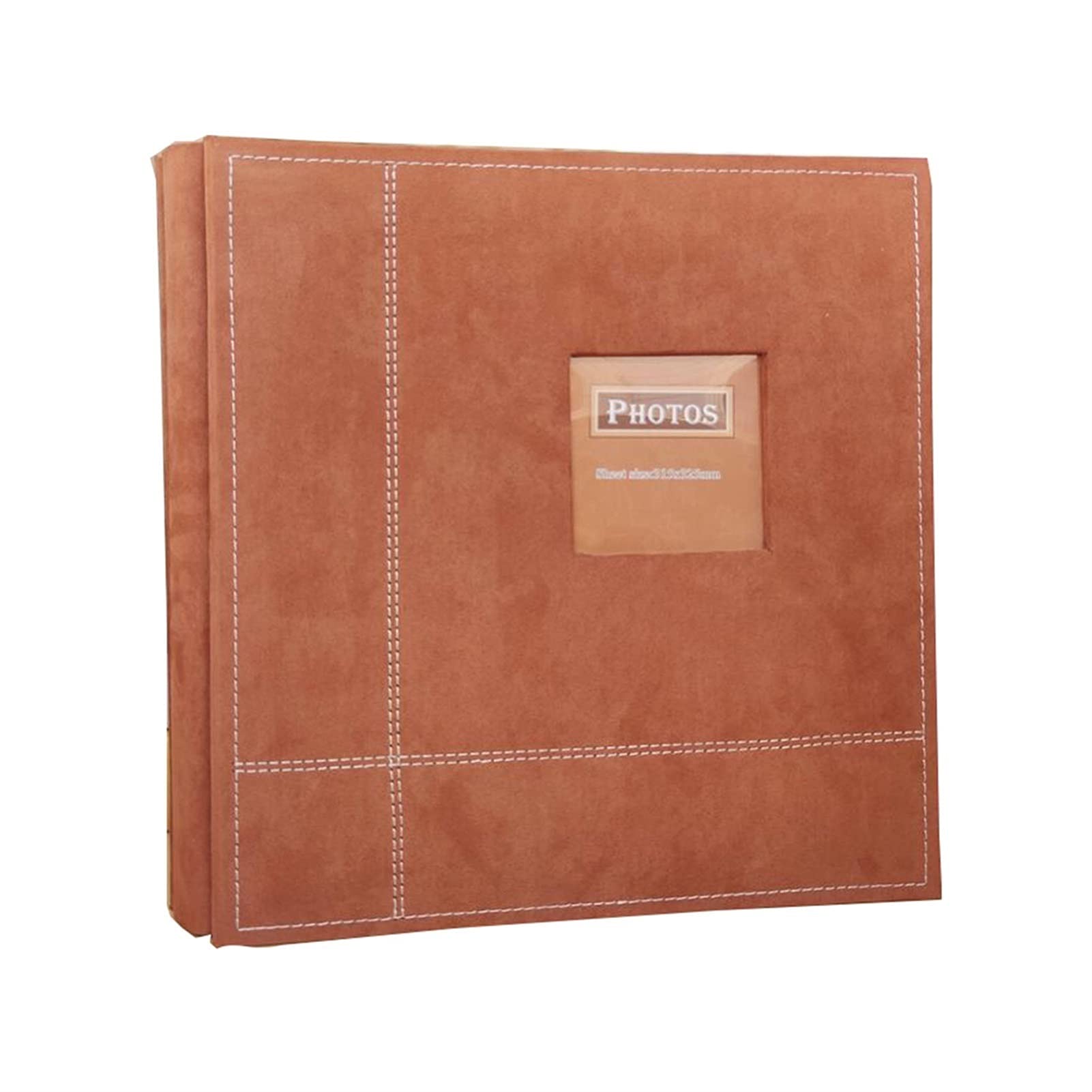 Album photo auto-adhésif, couverture en cuir de daim DIY Scrapbook Album 40 Magnetic Double face Pages 13.19 x 12.80 pouces