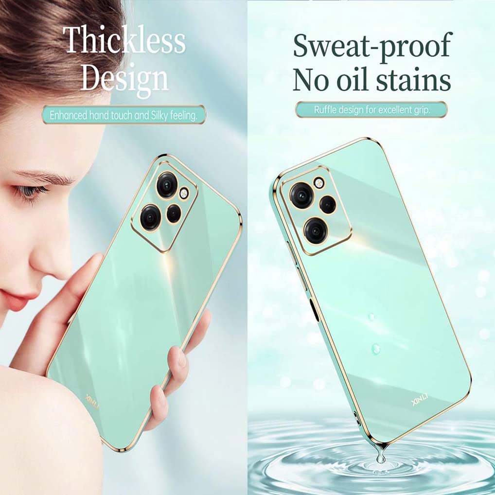 SEAHAI Cover Per Xiaomi Poco X5 Pro 5G Con Supporto Ad Anello 360°, Design Astronauta Rosa, Custodia In Silicone TPU Antiurto