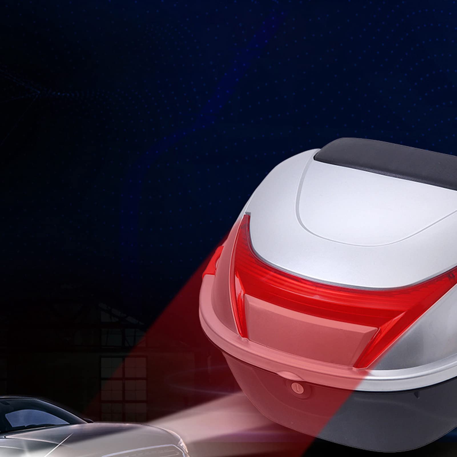 Motorrad-Tour-Heckbox, KIMISS Kofferraum-Gepäck-Top-Lock-Aufbewahrung Heckbox Helm-Gepäck-Aufbewahrung Topcase Große Kapazität Universal für Elektromobile (Groß)