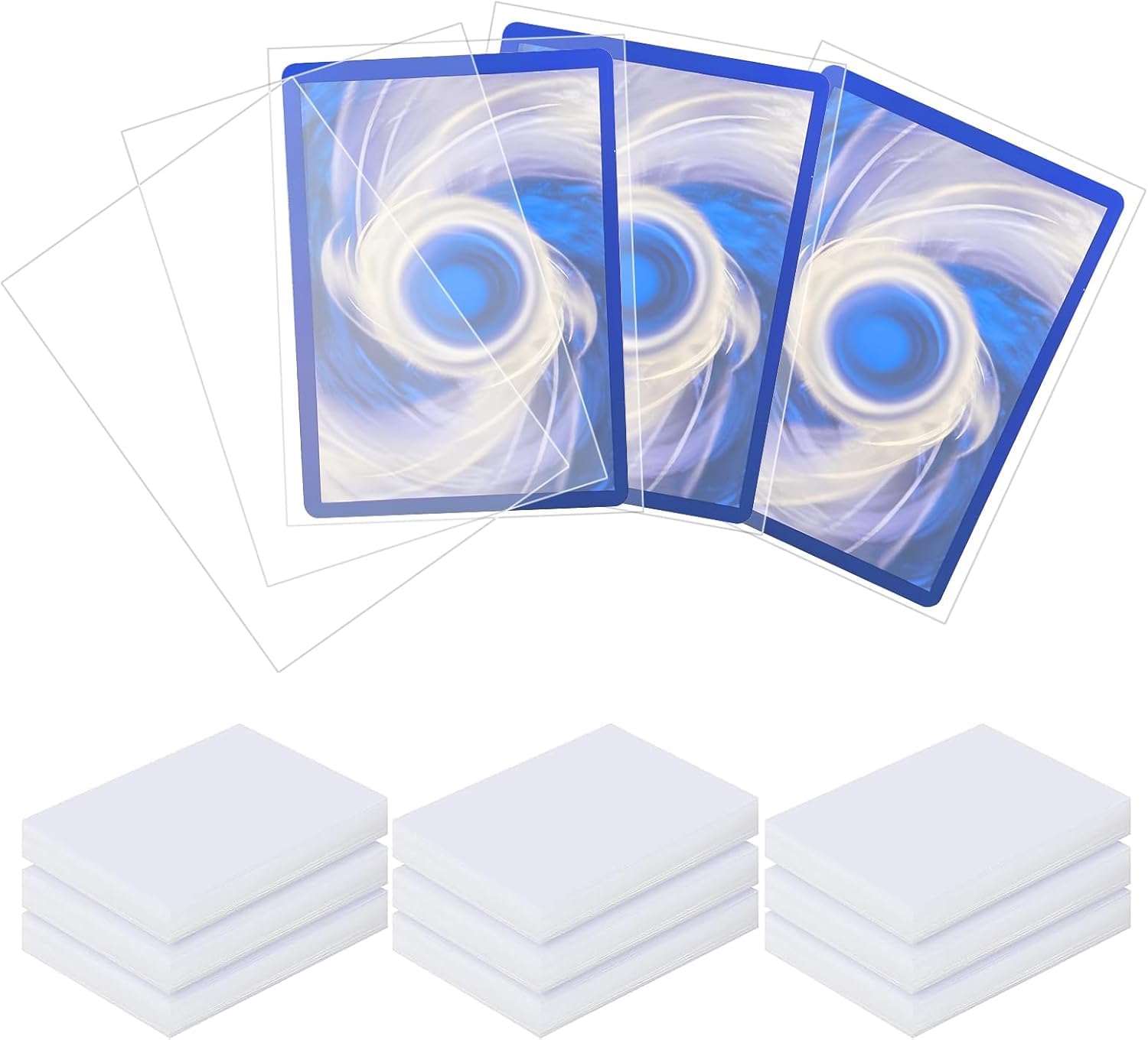 Homgaty Karten Hüllen, 300 Pockets Sammelkarten 50 Seiten Pro 6-Pocket Leere Sammelmappe, Pocket Pages für Tauschkarten, Trading Cards und Münzen, Skylanders, MTG, Pokemon, Transparent