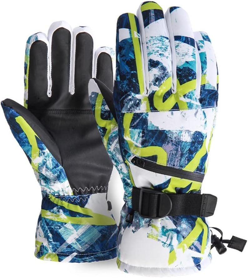 JSEIAJB Winter ski Gloves Men's Outdoor Sports Skiing Snowboarding Gloves Men's Thick Warm Touch Screen Riding Gloves