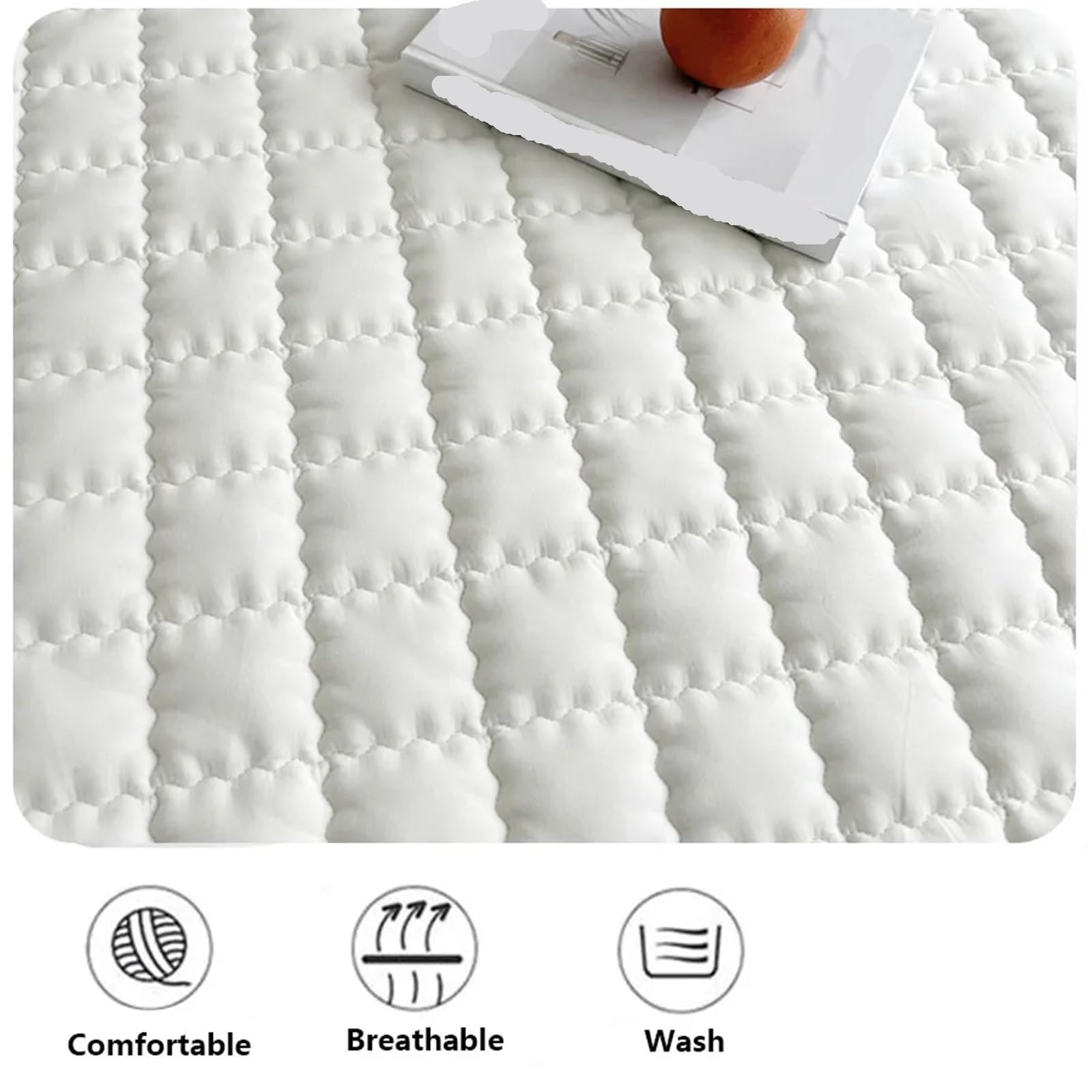 Funda de colchón Impermeable, Funda, sábana Individual, Varios tamaños, Suave y Transpirable (sin Almohada) para ColchóN(Light Gray,120x200cm)
