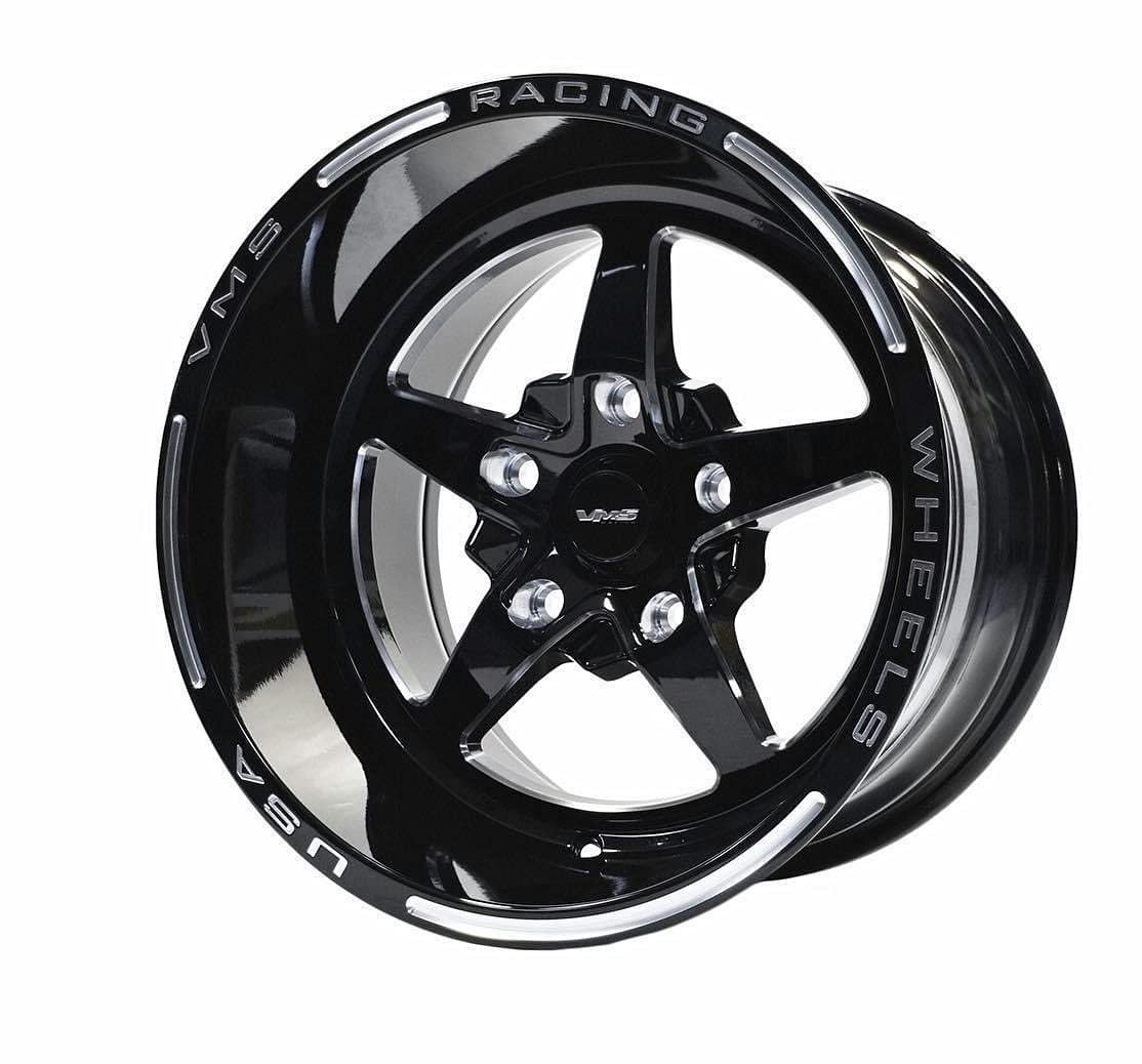 VMS RACING VMS Racing V Star Black Milling Finish Wheel Rim 15X10 5X114.3 0 ET 82.98 CB