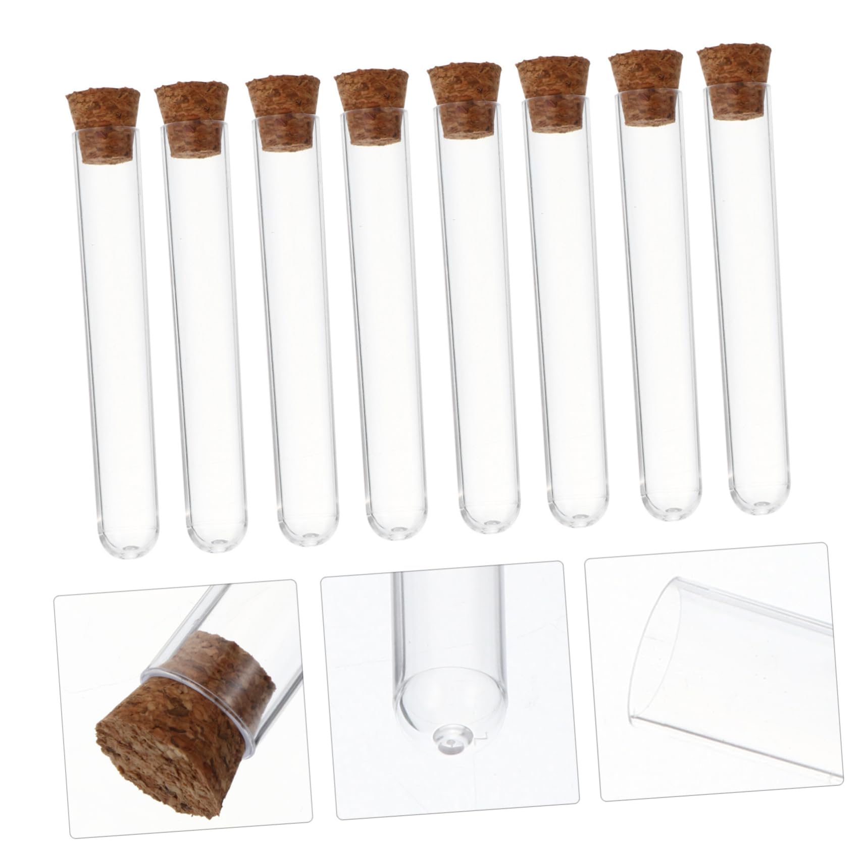 KICHOUSE 25pcs Test Tube Bottle Test Tube Chemistry Liquid Storage Containers Boiling Tube Test Tubes with Lids Polypropylene Test Tubes Testing Tubes Mini Containers Lab Tube Plastic