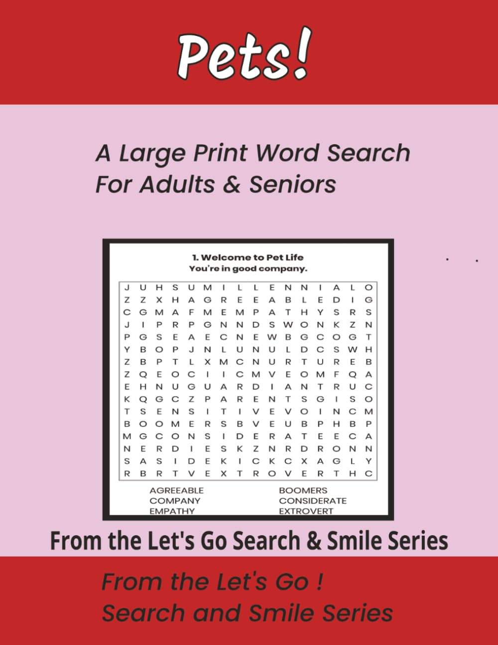 Pets: A Large Print Word Search For Adults & Seniors
