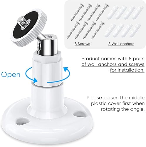 Miniatura 7 de FastSnail Soporte de pared compatible con Wyze Cam Pan & Wyze Cam Pan V2 & Wyze Cam V3, montaje ajustable para interiores y exteriores para WyzeCam