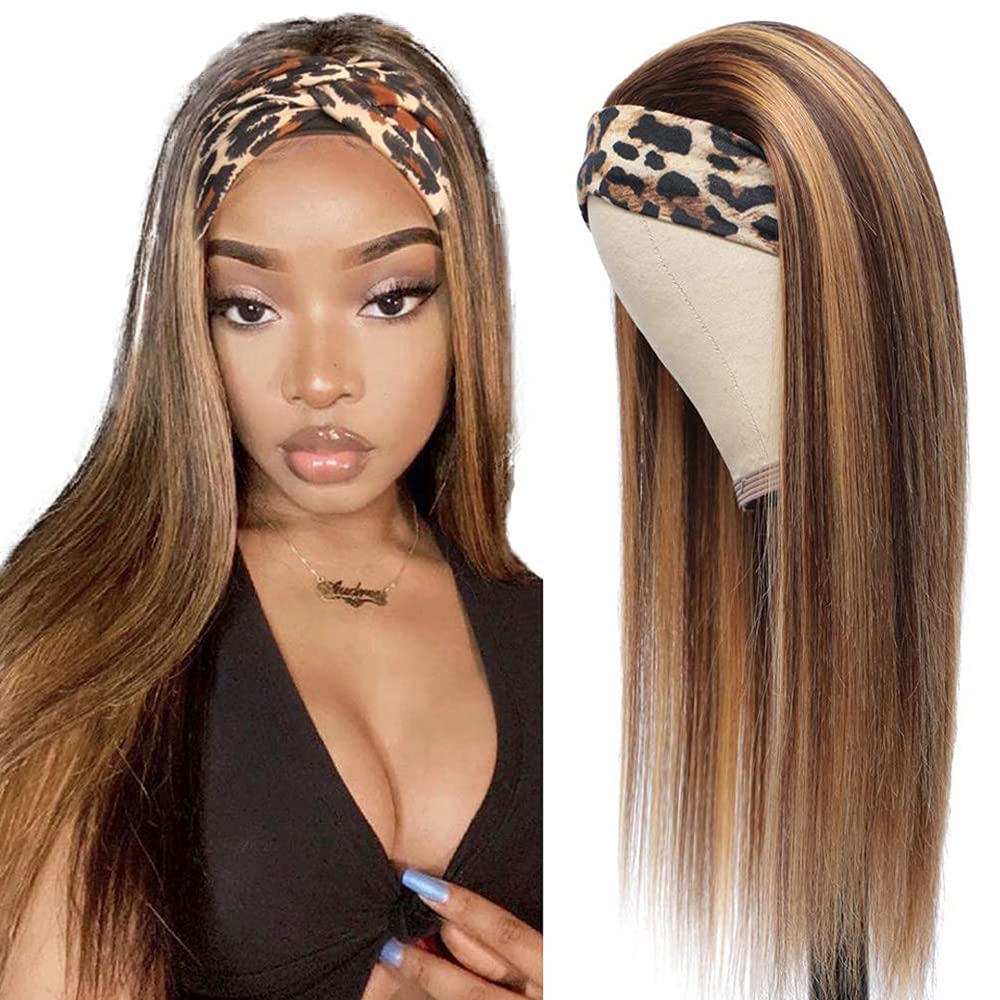 22 Inch P4/27 Blonde Headband wig Human Hair Straight
