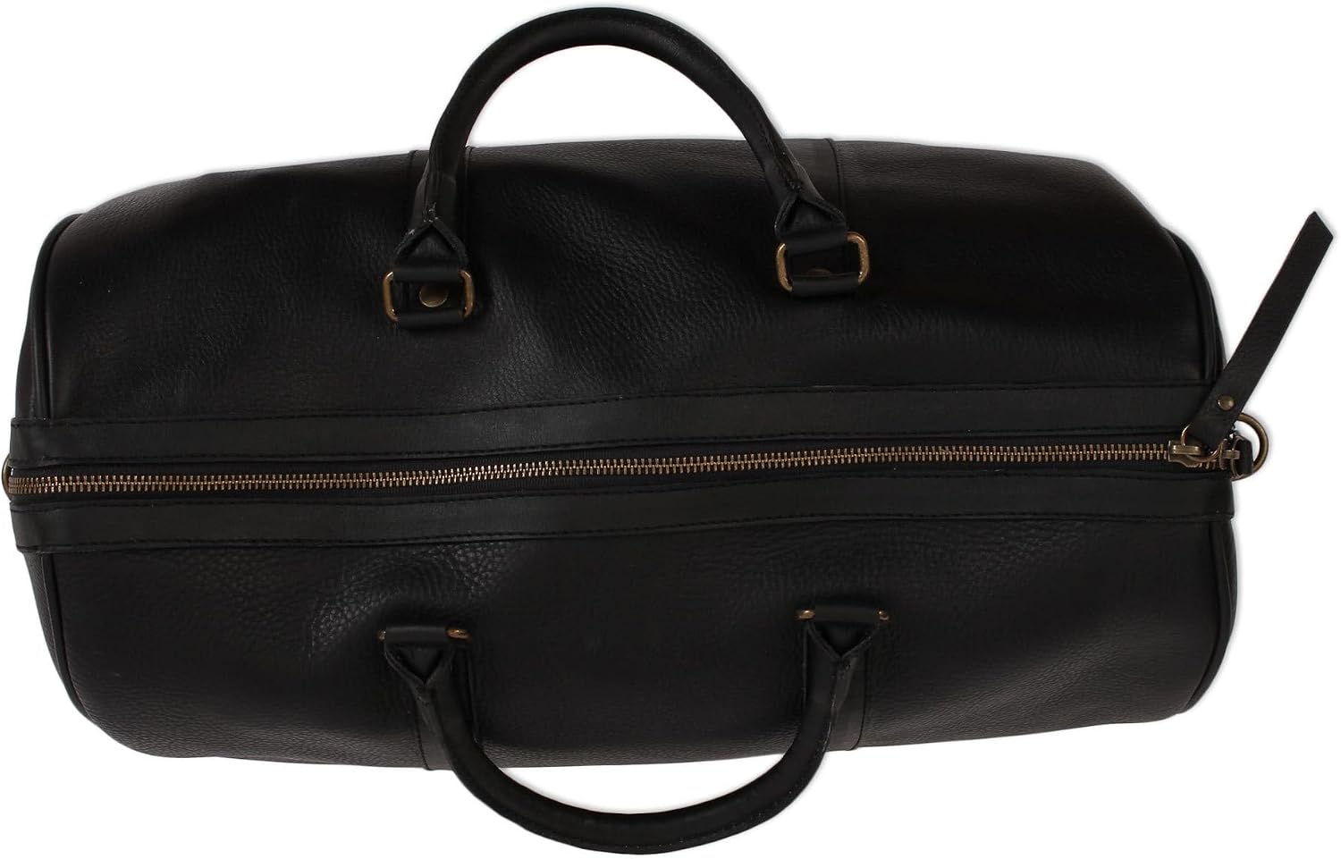 NOVICA Handmade Leather Travel Bag in Ebony from Mexico Handbags Black Handle Shoulder Slings Accessories Solid Friendly 'Ebony Traveler'