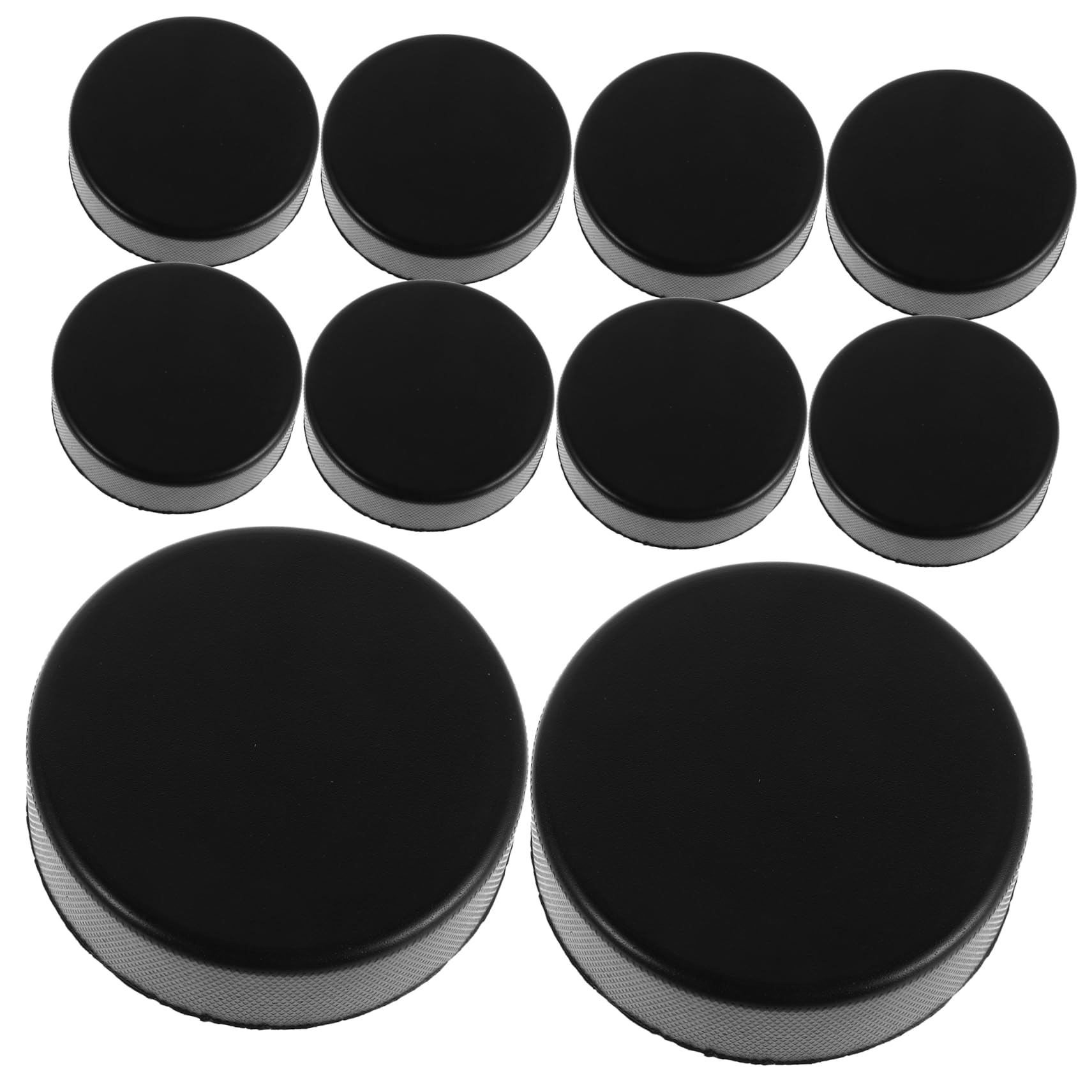20 Stück Eishockey Trainingspucks aus Pu Massiver Schwarzer Hockey Puck Leicht und Tragbar für Indoor und Outdoor Training