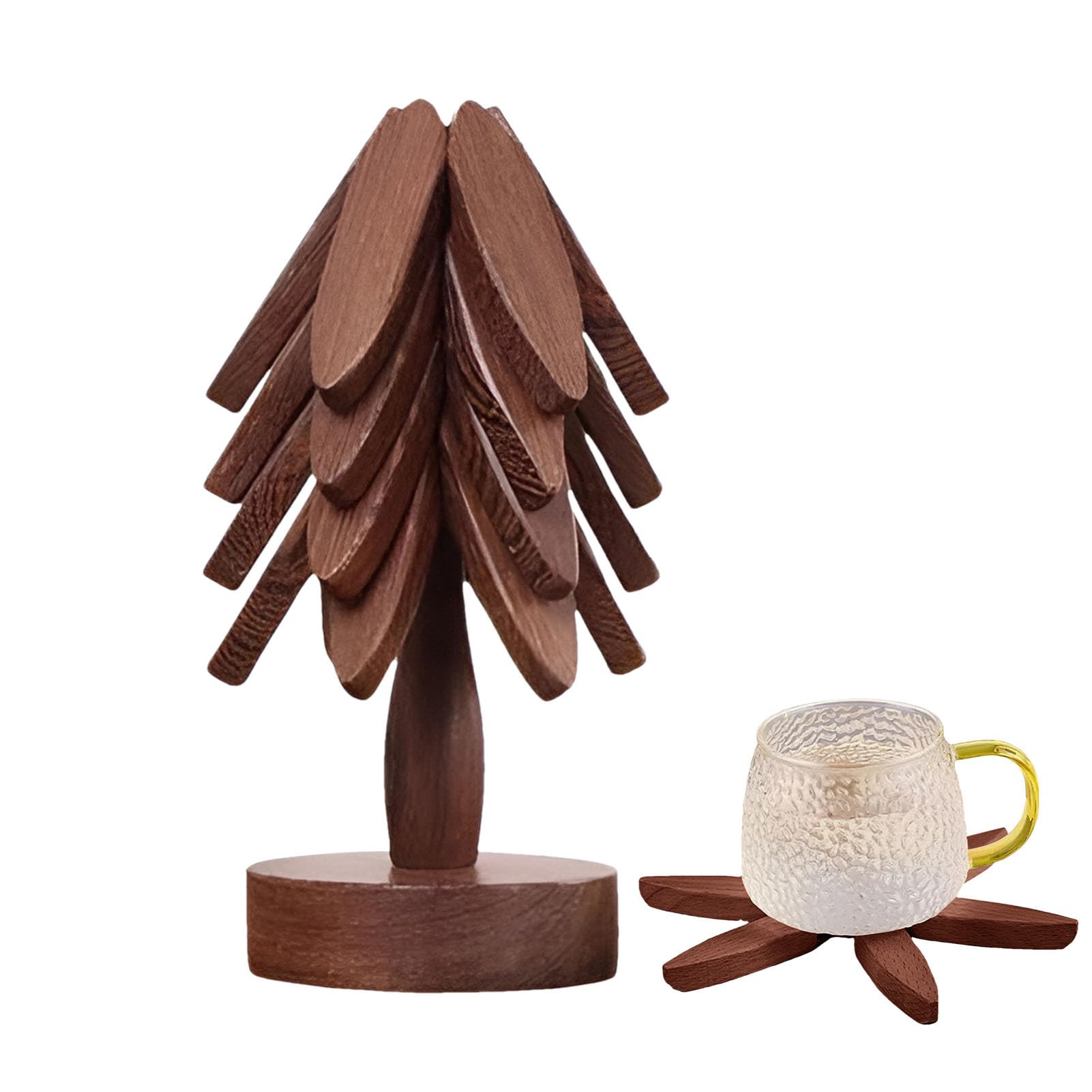 Sottopentola per piastrelle in legno e ceramica vintage - Italia