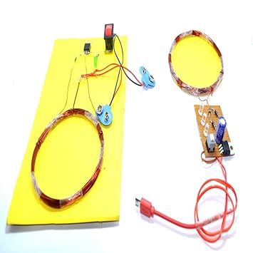 sr robotics wireless mobile charger handmade working science model winning project 100% working-Multi color