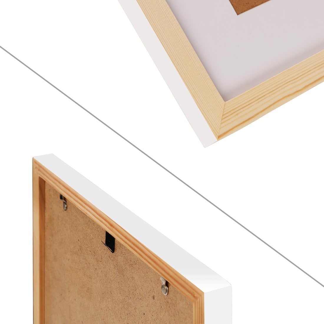 BOJIN 14x14 Beige Picture Frames Made to Display 8x8 Frames with Wooden Square Photo Frame Poster Frame for Wall Hanging Home Decoration-Beige