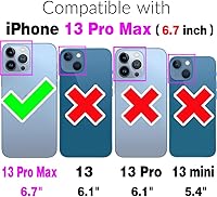 Vista 2 de Asuwish Funda de teléfono para iPhone 13 Pro Max 2021 de 6.7 pulgadas con protector de pantalla de vidrio templado y soporte de tarjeta de anillo