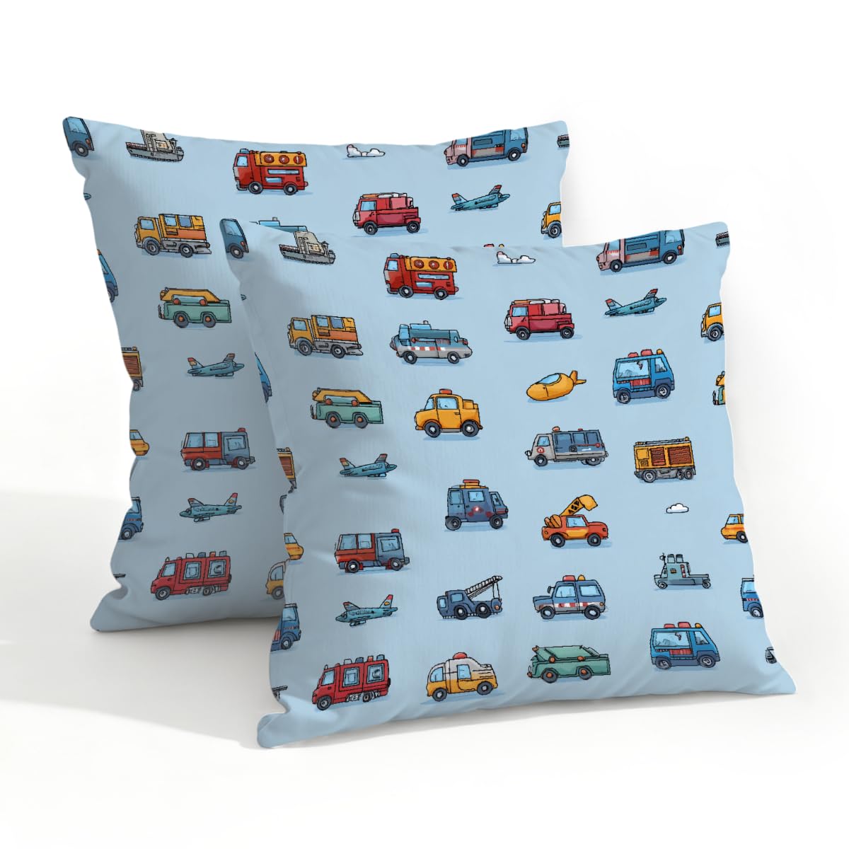 Outdoor Pillow Covers Waterproof Pillowcases 20x20in Set of 2 Vehicle Car Truck Decorative Throw Cushion Case for Couch Sofa Garden Patio Furniture