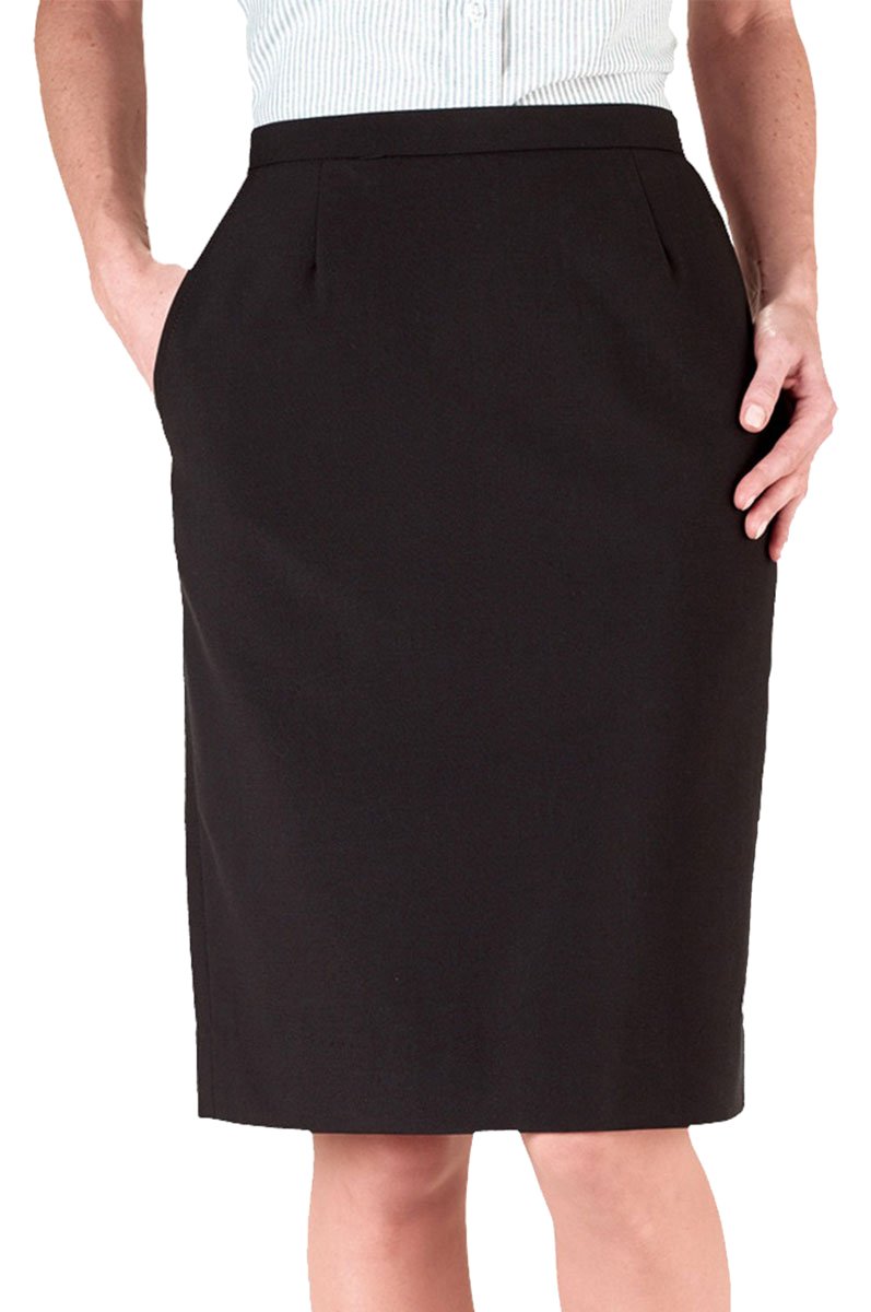 Edwards Garment Womens Waistband Straight Skirt Black 12