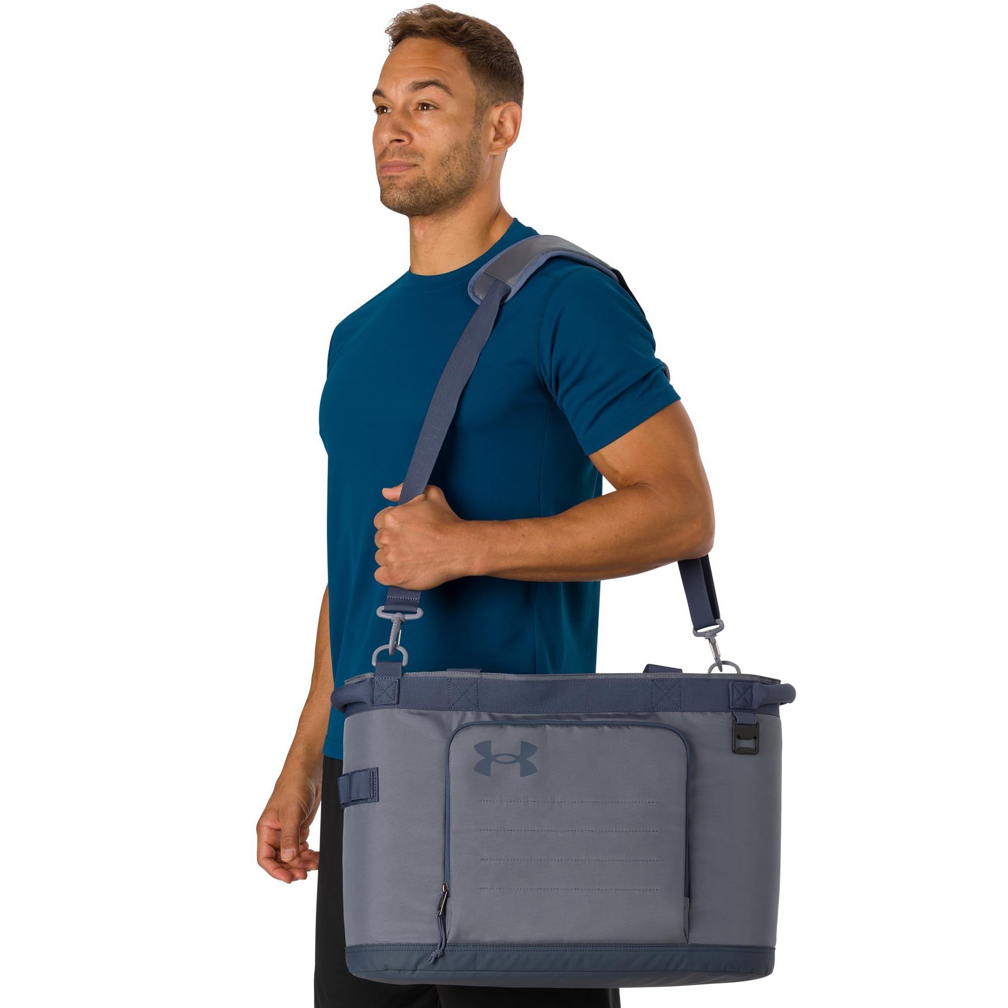 Under Armour Sac fourre-Tout Isotherme avec Dessus Extensible pour 30 canettes + Espace pour Glace, Gris Gravier