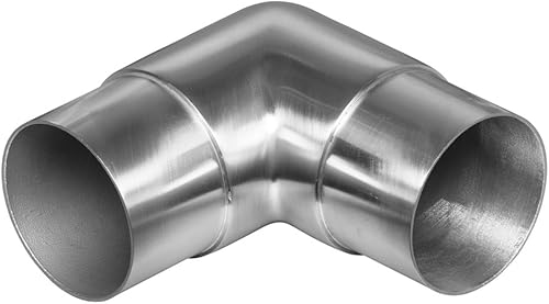 T 316 Carril de mano superior de metal de acero inoxidable Codo de esquina de 90 grados, junta no ajustable, conector de curva, componente de tubo