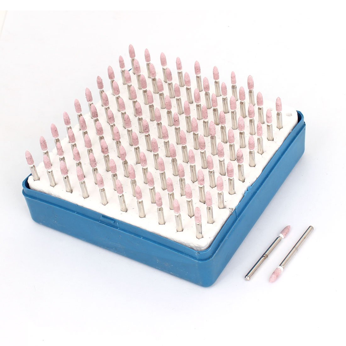 Aexit 100pcs 3mm Abrasive Wheels & Discs Shank 3mm x 9mm Cone Tip Polishing Grinding Mounted Cutoff Wheels Points Stone