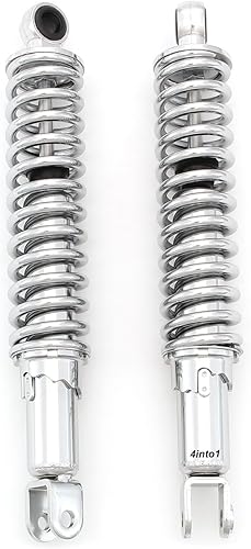 Amortiguadores cromados de reproducción - Ojohorquilla - 12 58 pulgadas - Compatible con Honda CBCLSL350 CBCJCL360 CBCM400 CBCLCM450