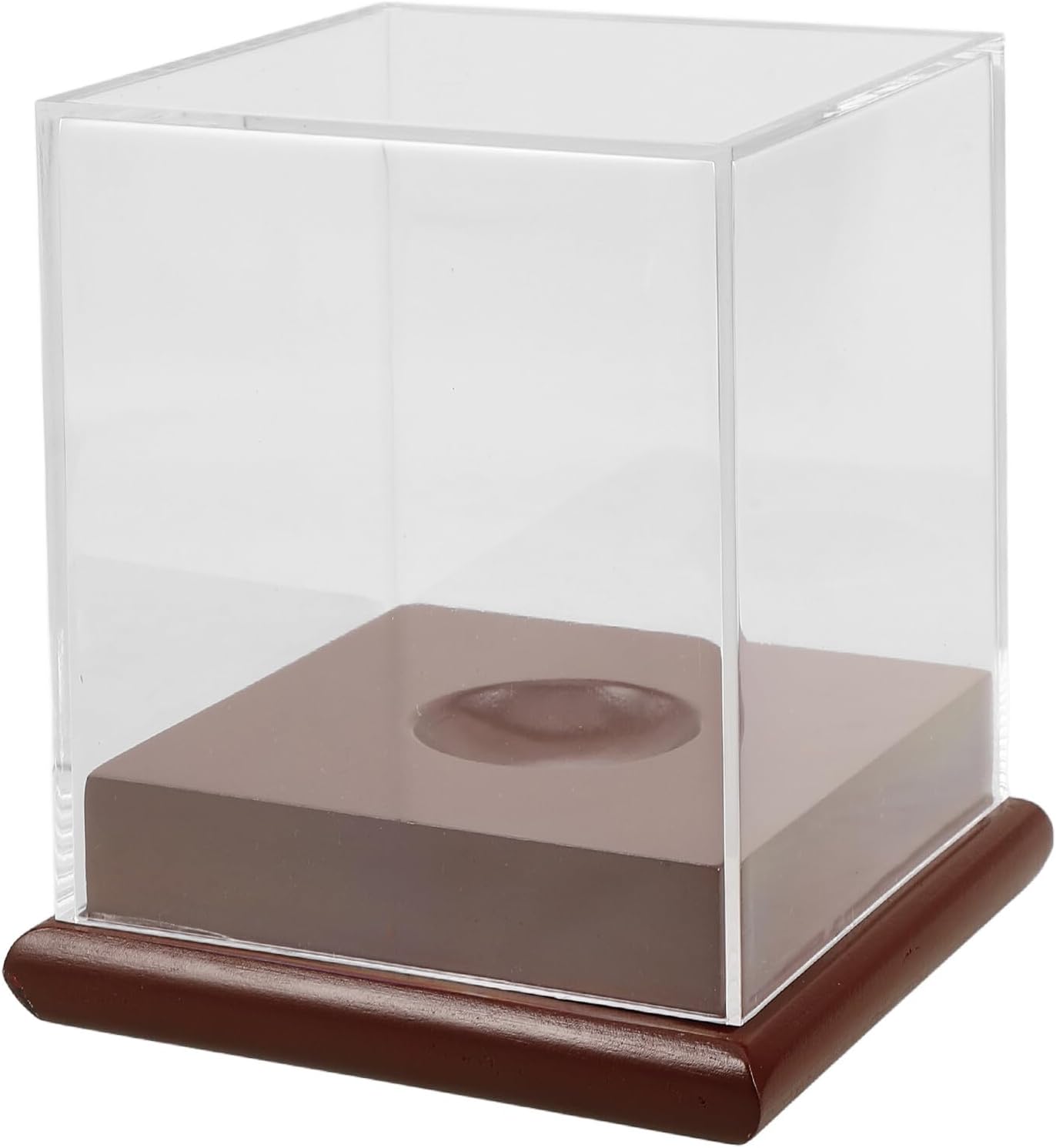 Wakauto Acrylic Baseball Display Case Cube with Dustproof Cover and Base, Keepsake Display Box for Collectible Memorabilia, 12.6×11×11 Cm, Protective Storage for Sports Souvenirs