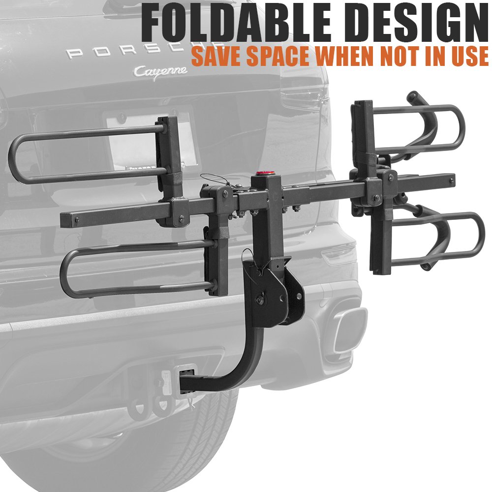 BV Bike Bicycle Hitch Mount Rack Carrier For Car Truck SUV For Standard Bikes, E