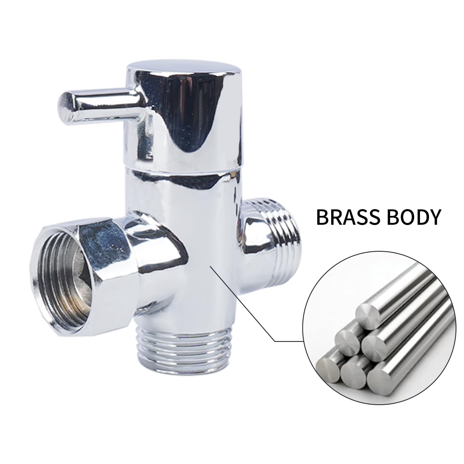 Valvola Deviatore 3 Vie Per Doccia | In Ottone Con Adattatori | Compatibile M22-M24 E G1/2 - Foto 9