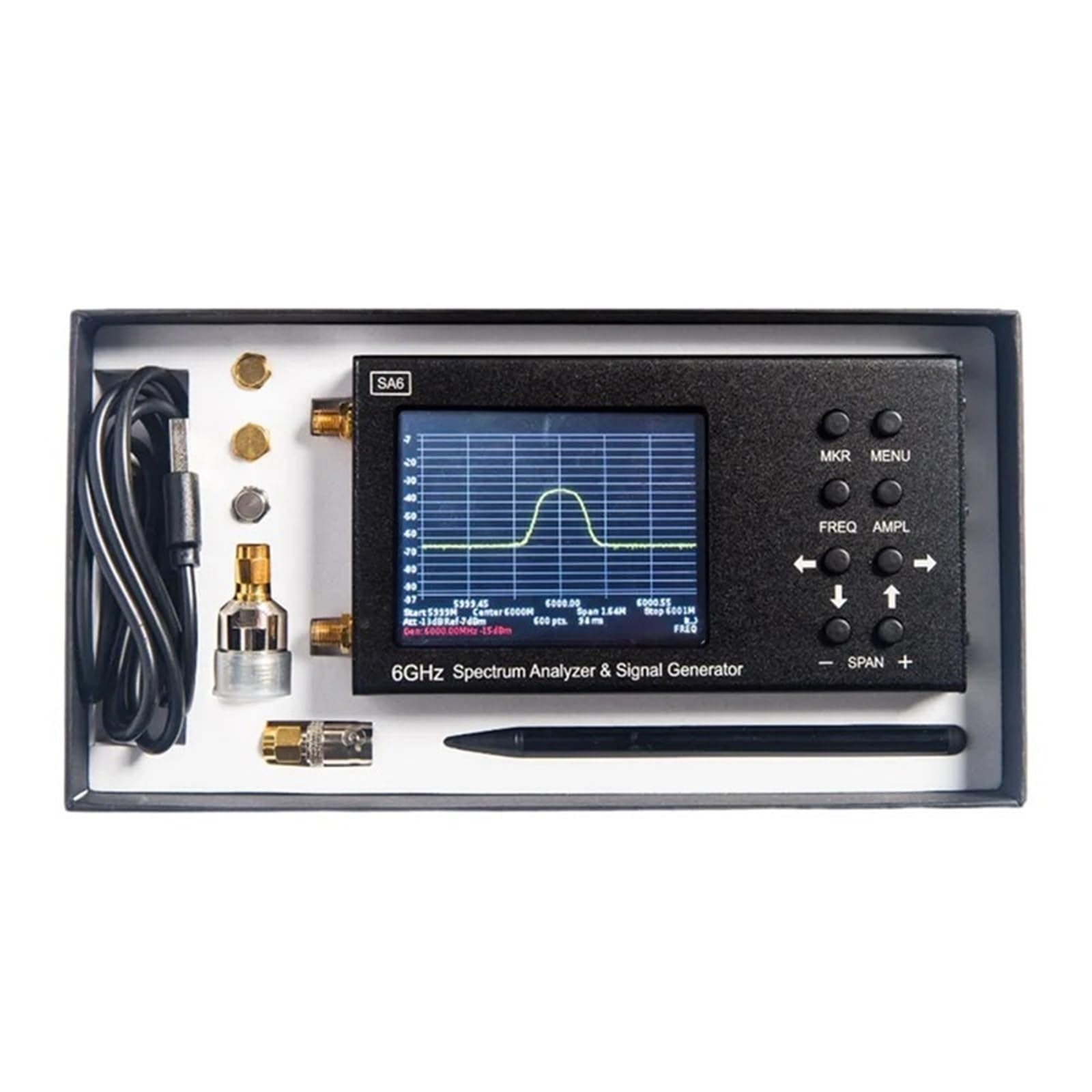 Network Analyzer, SA6 Portable 6Ghz Spectrum Analyzer & Signal Genertor to, 2G, 3G, 4G, LTE, CDMA, DCS, GSM, GPRS,GLONASS
