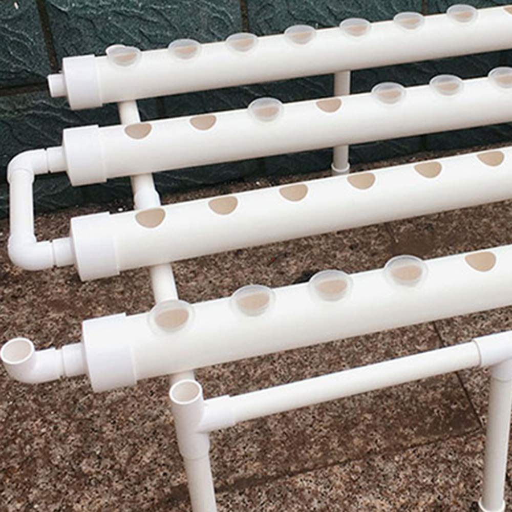 Kit de cultivo hidropónico, 36 agujeros, 4 tubos, capas de PVC, jardines acuáticos de cultivo, juego de cultivos vegetales, flores, system educativo hidropónico con bomba de agua para systems de