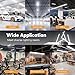 BBOUNDER 12 Pack Linkable LED Shop Light with Reflector, Super Bright 6500K Cool Daylight, 4400 LM, 4 FT, 48 Inch Integrated Fixture for Garage, 40W Equivalent 250W, Surface & Suspension Mount, Black