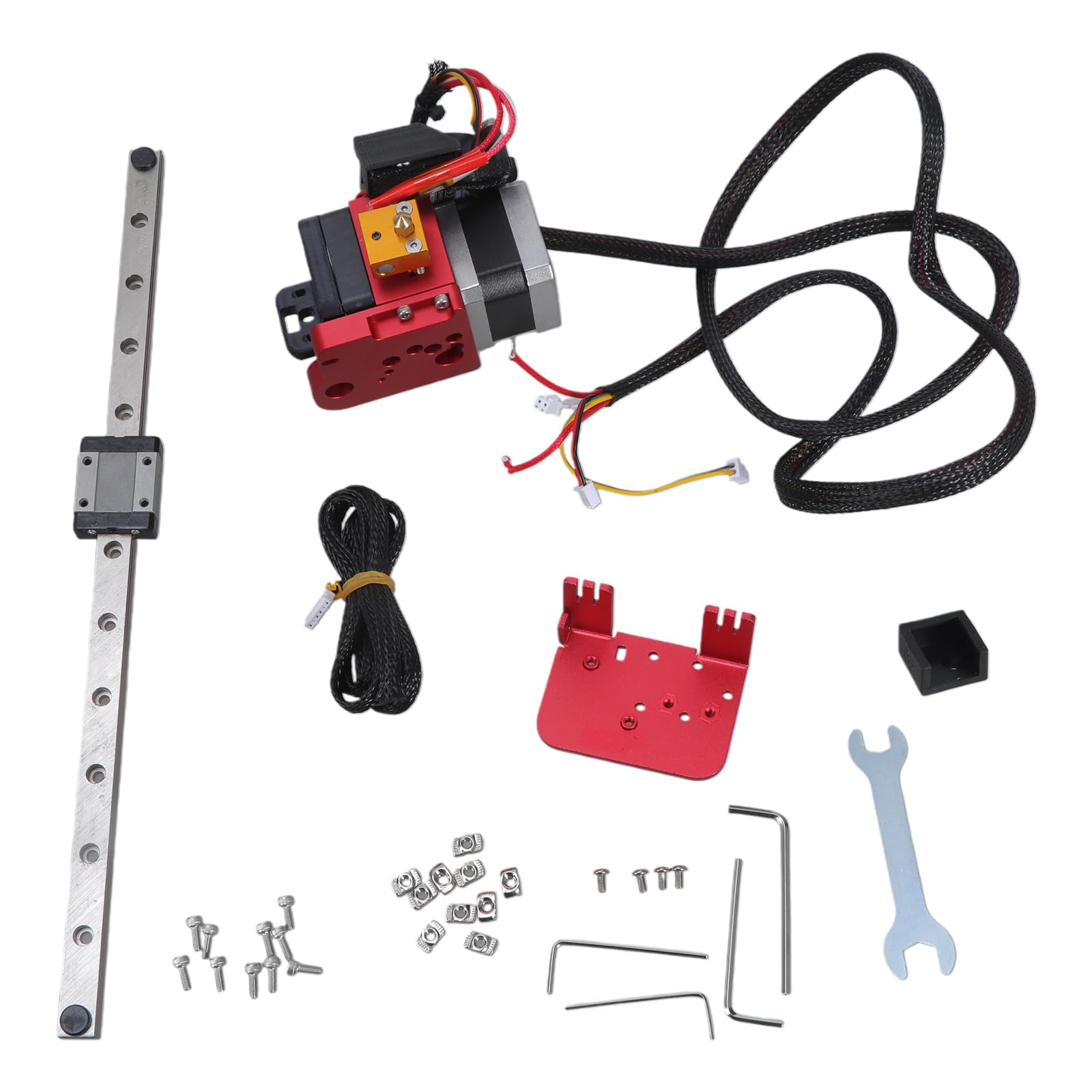 Drucker Linearführungsschienen MK8-Extruder Direktantriebssatz mit Fester Backplane Halterung, Upgrade Satz für Ender3