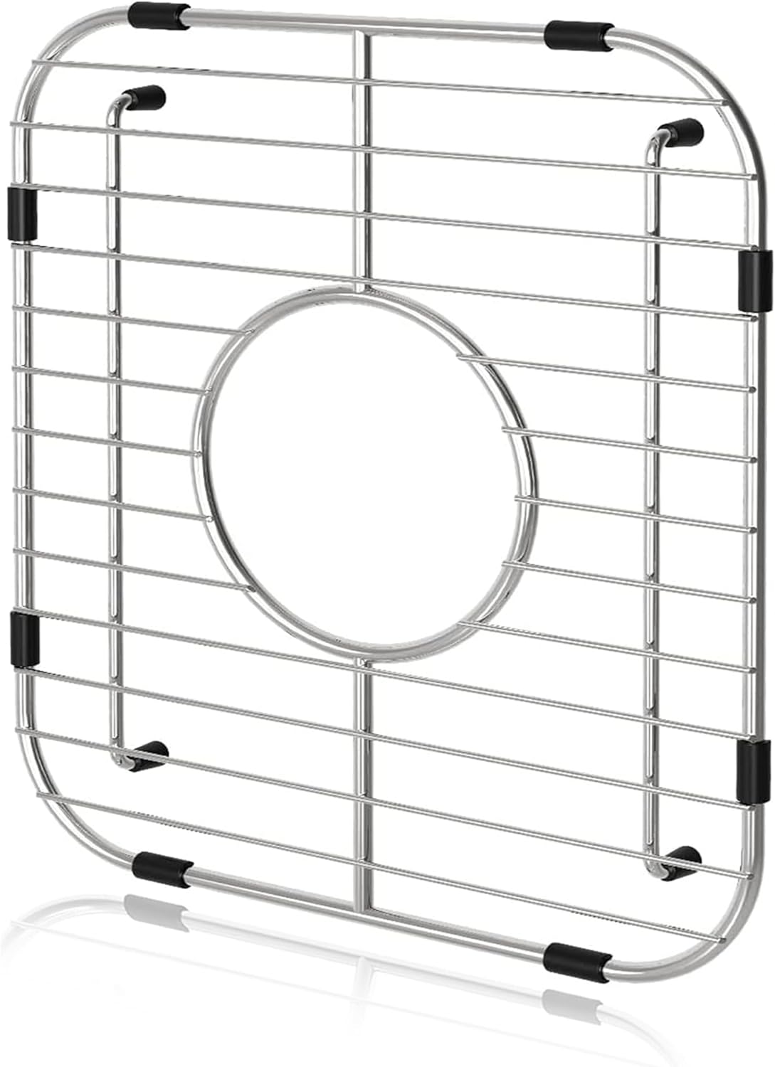 Product image of Orgneas Sink Protectors for Kitchen Sink, Single Bowl Sink Bottom Grid 12.5"x10.5"x1.25", 304 Premium Stainless Steel Grid Insert Sink Grate Drying Rack Centered Drain, 1 Pack