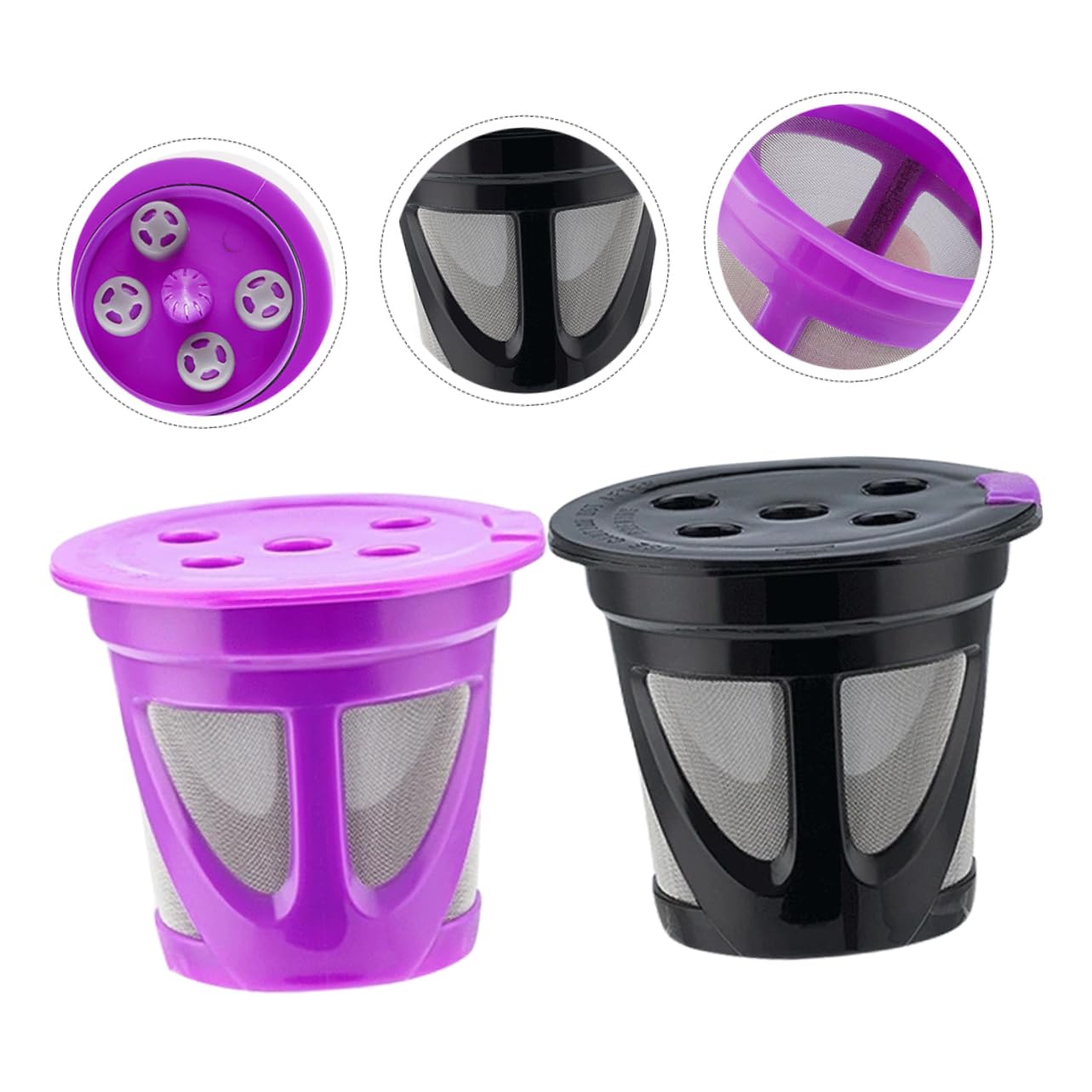 Amosfun 10 Piezas cápsula de café taza colador de café accesorios para maquinas de expreso de café reutilizables de café recargables concentrado de café maquina de cafe
