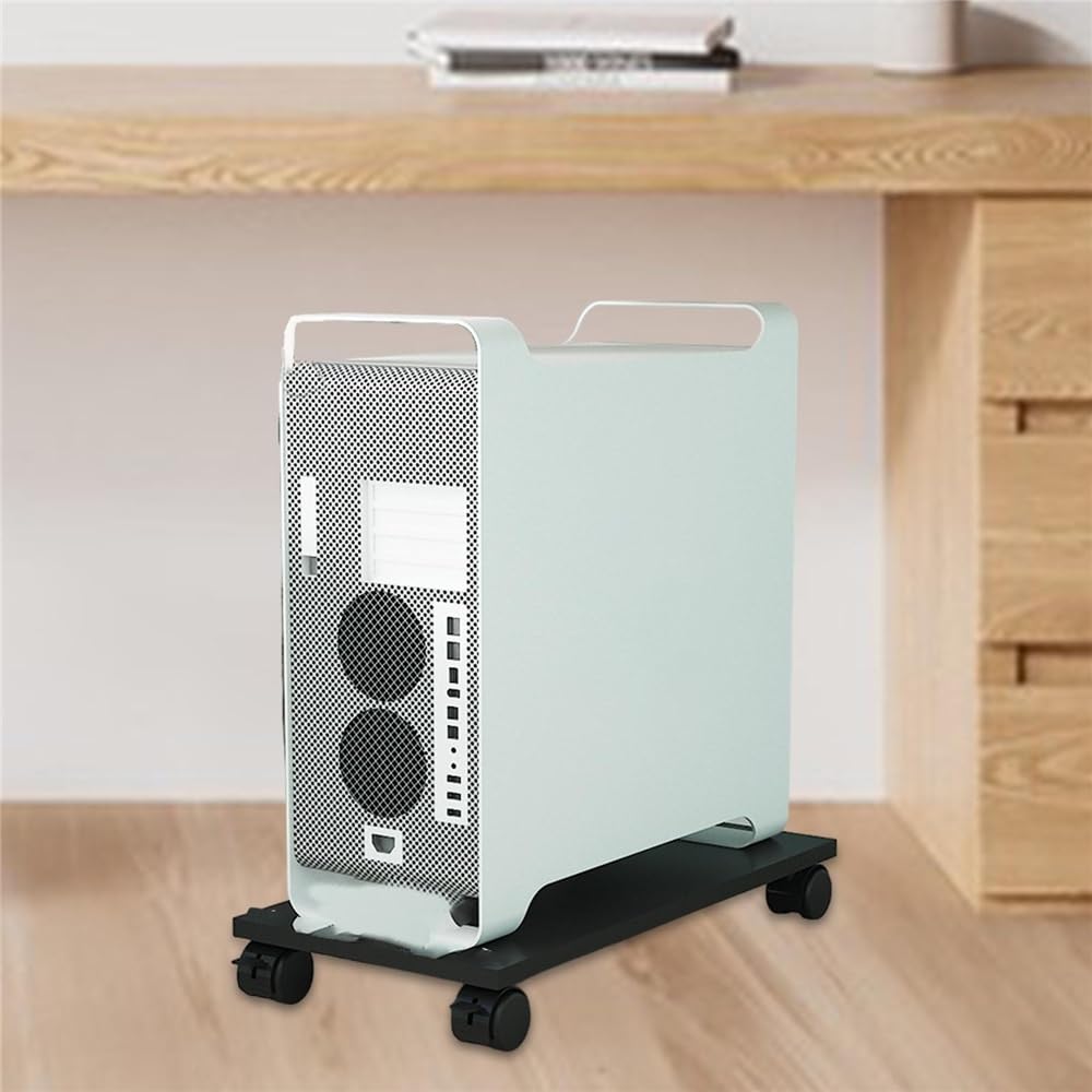 Soporte para CPU Soporte de CPU móvil, Soporte de Piso de Torre de PC de Madera con 4 Ruedas, Carrito de PC Debajo del Escritorio Soporte para Torre PC(A)