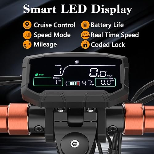 Miniatura 2 de Scooter eléctrico de 800 W para adultos, scooter eléctrico con asiento, scooter eléctrico plegable de 30 millas de largo alcance, control de