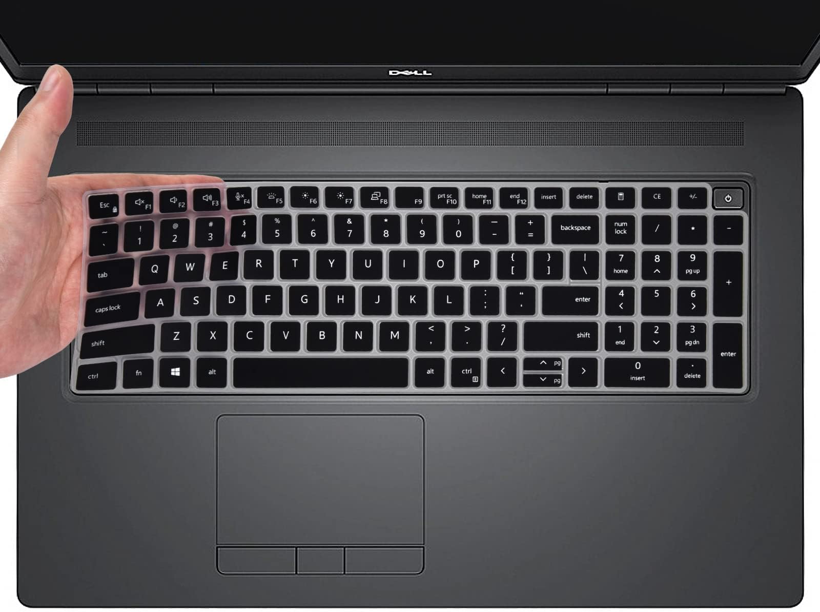 imComor Keyboard Cover for 15.6" Dell Latitude 5520 5521 5530 5531 Keyboard Skin, 15.6" Dell Precision 3560 3570 3561 3571 Laptop Keyboard Cover Protective Skin, Black